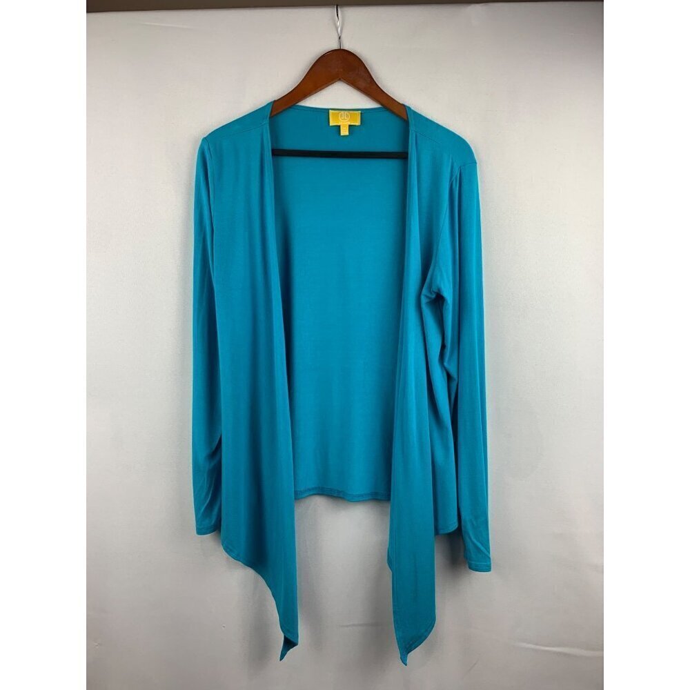 Liz Lange Turquoise Open-Front Cardigan XS Rayon & Spandex Blend